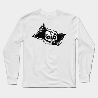 Skull Tearing up Long Sleeve T-Shirt